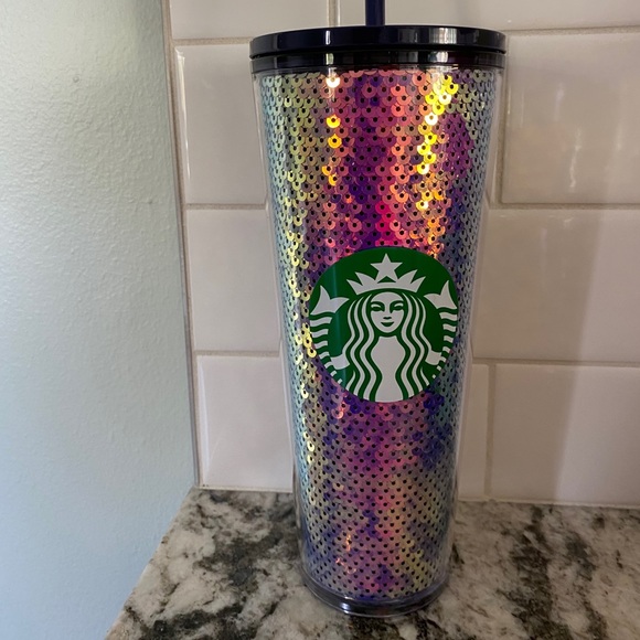 Starbucks holiday 2020 Iridescent Sequin Tumbler - Picture 1 of 3